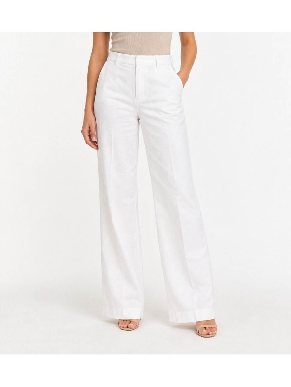 J.Crew Remy Wide Leg Pants Women’s 4 White Linen Cotton NWT $148